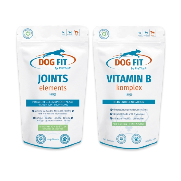 DOG FIT by PreThis JOINTS elements und VITAMIN B Komplex Kombiset