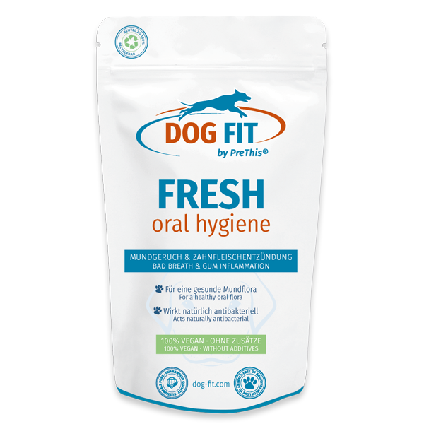 DOG FIT by PreThis® FRESH bei Mundgeruch und Zahnfleischentzündungen bei Hunden