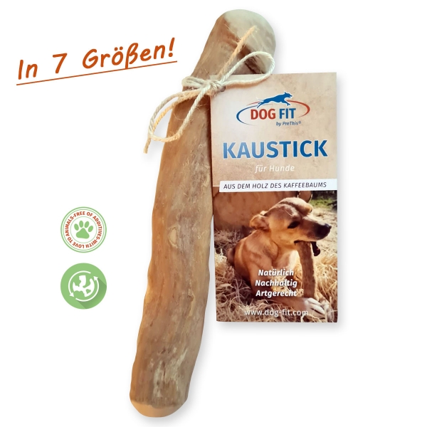 Splitterfreie DOG FIT by PreThis® Holz Kausticks für Hunde in 7 Größen