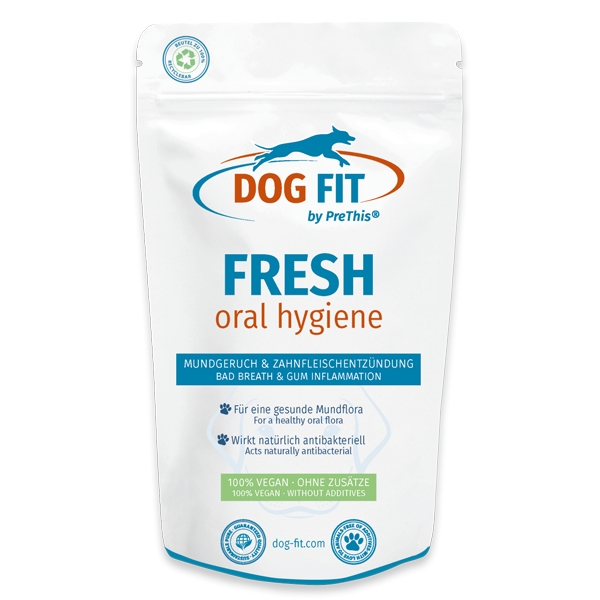 DOG FIT by PreThis® WHITE dental - Bei Mundgeruch & Zahnfleischentzündungen vom Hund